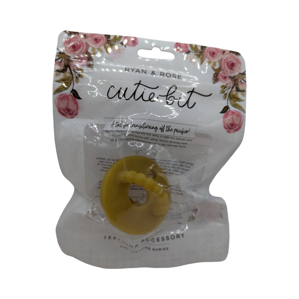 Ryan & Rose Cutie Bit Gilded Silicone Teether Pacifier Weaning Baby